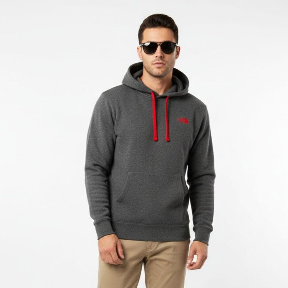 The North Face Gray Polartec Long Sleeve Fleece Hoody Sweatshirt Shirt M